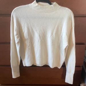 Everlane Cashmere Raglan Mockneck Creme Sweater size Small
